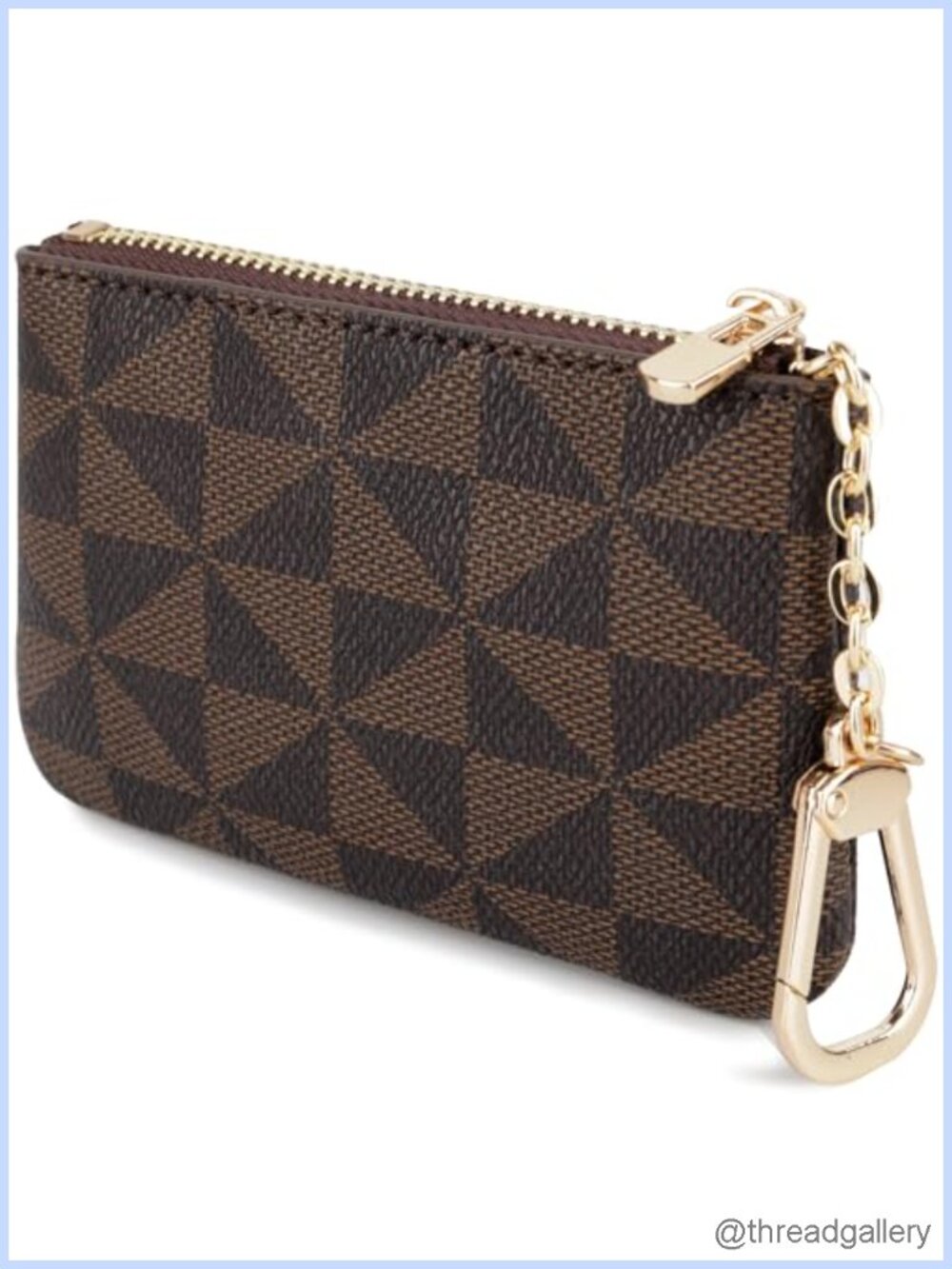 Synthetic Leather Coin Purse Zipper Pouch Mini Wallet Key Card Holder